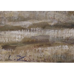 Tableau \"Cheval avec une charrette\" ZUBRITZKY