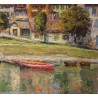 Tableau \"Village\" signé BRILO