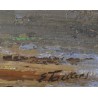 Tableau \"Bord du lac\" signé E. TAILLENS