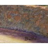 Tableau \"Village du Lavaux\" signé BRILO