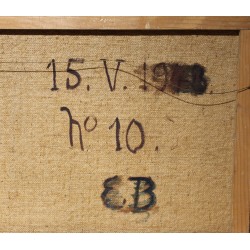 Tableau \"Village du Lavaux\" signé BRILO