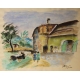 Aquarelle "Begnins" signée CLÉMENT