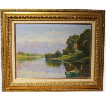 Tableau "Villeneuve" signé A. PONCI