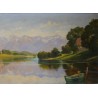 Tableau \"Villeneuve\" signé A. PONCI