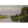 Tableau \"Villeneuve\" signé A. PONCI