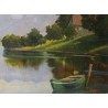 Tableau \"Villeneuve\" signé A. PONCI