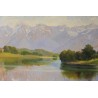 Tableau \"Villeneuve\" signé A. PONCI