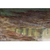Tableau \"Lac de Morat\" signé J. KEISER