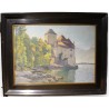 Tableau \"Château de Chillon\" non signé