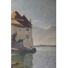Tableau \"Château de Chillon\" non signé