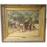 Tableau \"Attelage\" signé W. VERSCHUUR
