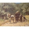 Tableau \"Attelage\" signé W. VERSCHUUR