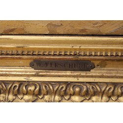 Tableau \"Attelage\" signé W. VERSCHUUR