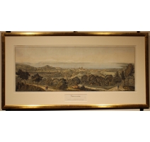 Gravure panoramique "Lausanne" par WEGELIN