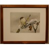Engraving entitled ‘Moineau friquet’, signed RIME