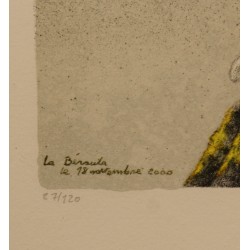 Engraving entitled ‘Moineau friquet’, signed RIME