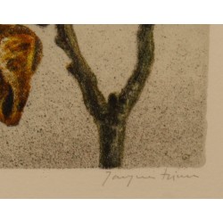 Engraving entitled ‘Moineau friquet’, signed RIME