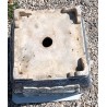 Cache-pot carré en porcelaine bleu-blanc (abimé)