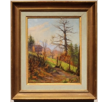 Tableau "Chemin de montagnes" signé C. PARISOD 24