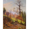 Tableau \"Chemin de montagnes\" signé C. PARISOD 24