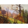 Tableau \"Chemin de montagnes\" signé C. PARISOD 24