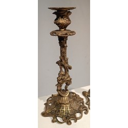 Paire de bougeoirs Napoléon III 1 lumière