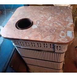 Rectangular tiled stove. From  Moinat SA  – Antiques and home décor