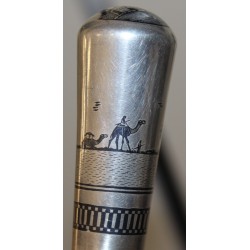 Canne pommeau "Egypte" en argent