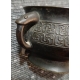 Vase chinois en bronze rond avec anses