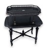 Napoleon III-style serving trolley in blackened wood with 2 trays