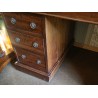 Bureau de marine en acajou à 9 tiroirs