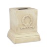 Socle carré en fonte blanche "Couronne de lauriers