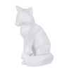 Renard polygonal en résine blanche