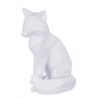 Renard polygonal en résine blanche