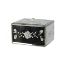 Boite miroir gravé rectangulaire