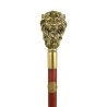 Walking stick with a bronze lion’s head knob