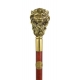 Canne pomeau Tête de lion en bronze