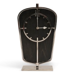 Silver Art Deco-style desk clock