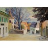 Tableau \"Bursins\" signé ROCHAT