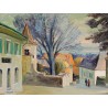 Tableau \"Bursins\" signé ROCHAT