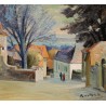 Tableau \"Bursins\" signé ROCHAT