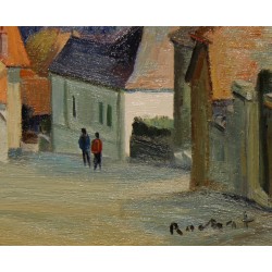 Tableau \"Bursins\" signé ROCHAT