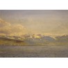 Aquarelle "Lac Léman" signé R ZAHND