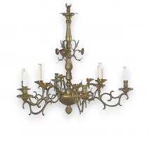 Lustre hollandais à 12 lumières