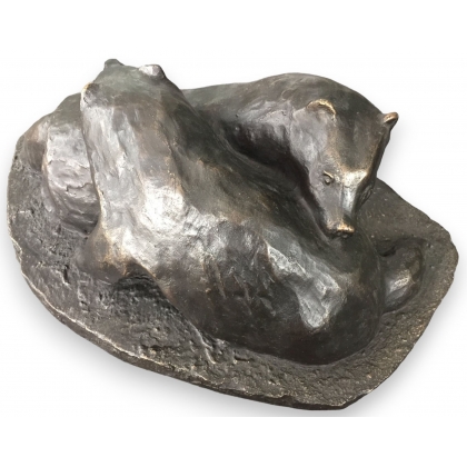 Bronze "Blaireaux", signé HAINARD