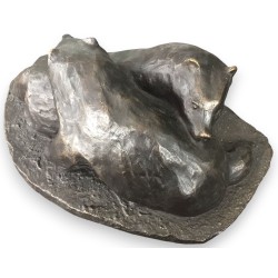 Bronze \"Blaireaux\", signé HAINARD
