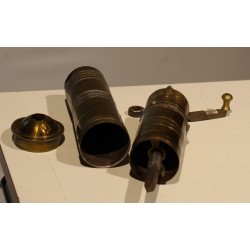Brass coffee grinder