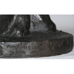 Bronze \"Blaireaux\", signé HAINARD