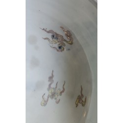 Blue-bottomed bowl with gold decoration, marked ‘Moinat SA’ – Antiques and home décor