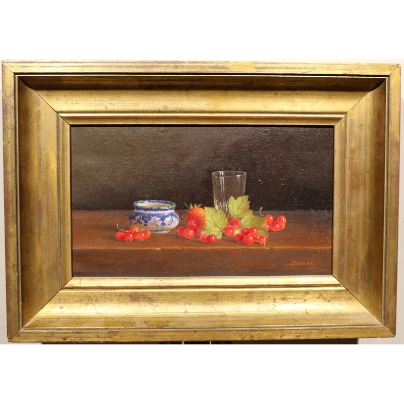 Tableau \"Groseilles et Fraises\" signé DANEÏS